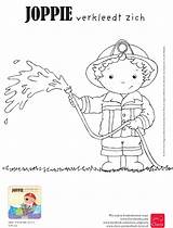 Brandweer Kleurplaat Brandweerman Evelien Juf sketch template