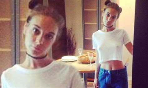 Caitlin Stasey Goes Braless In A Cropped White Top After