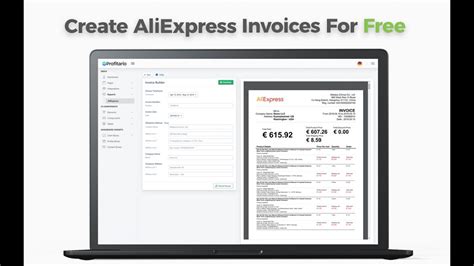 create  aliexpress invoice profitario youtube