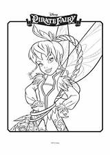 Fairy Pirate Tinkerbell Colouring Pages Movie sketch template