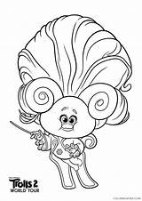 Trolls Coloring4free sketch template