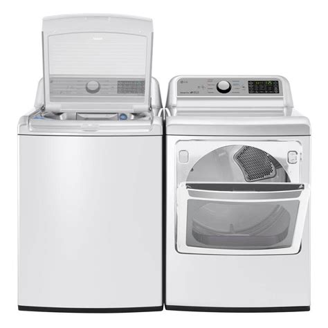 lg smart top load washer dryer  wi fi enabled  white energy star discount appliance
