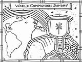 Communion Sunday Coloring sketch template