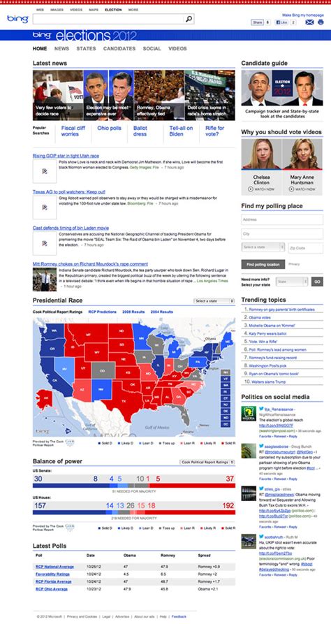 bing launched elections portal filter news  party social