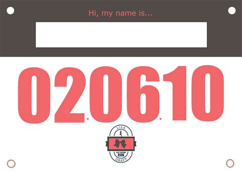 custom printable race bib template printable templates