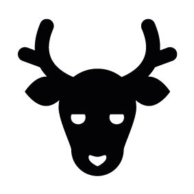 reindeer silhouette head  getdrawings