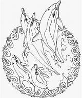 Mandala Coloring Pages Fish Printable Mandalas Filminspector Dolphin Animales Dolphins sketch template