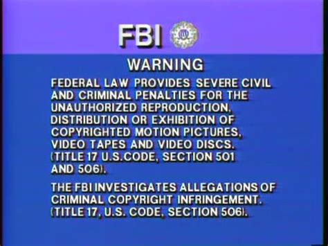 ctsp fbi warning screen