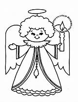 Coloring Christmas Pages Angel Kids Drawing Printable Clipart Print Colouring Color Simple Drawings Book Merry Greetings Around sketch template