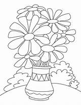 Coloring April Month Flower Pages Print Printable Daisy Size sketch template
