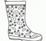 Boots Boot Coloring Rain Wellington Pages Outline Drawing Printable Wellies Template Preschool Flowers Colouring Clipart Kids Hiking Templates Sheets Spring sketch template