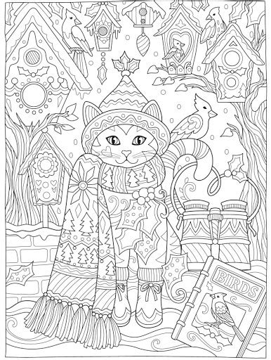 dragonfly treasure christmas cats coloring pages