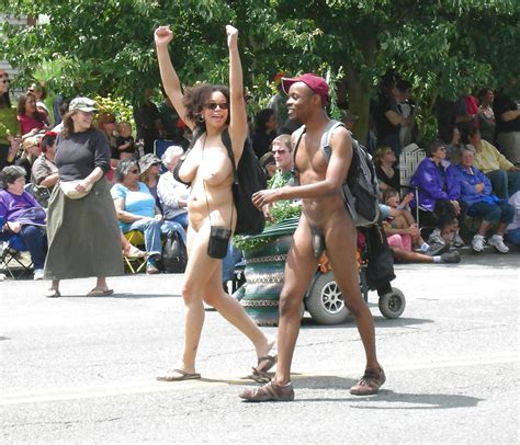 nude black couple at fremont solstice parade 5 pics