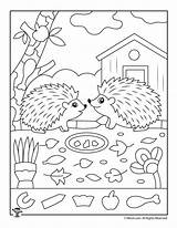 Hidden Hedgehogs Woojr Wahrnehmung Versteckte Alanamode Objetos Escondidos sketch template
