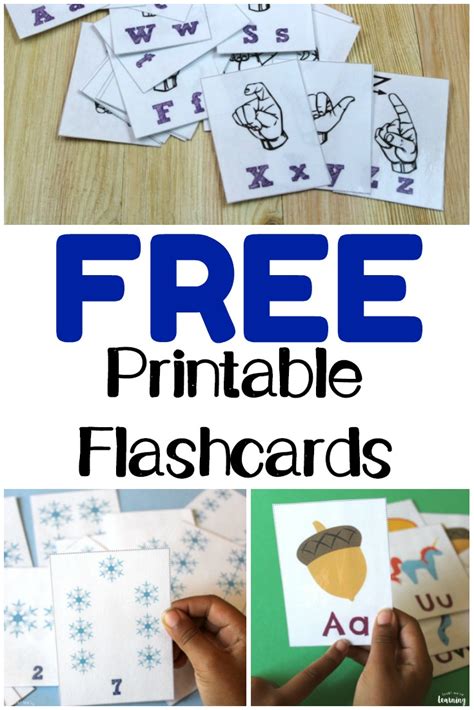 printable flashcards   learning