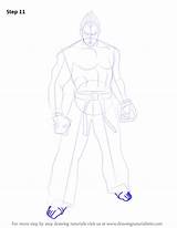 Mishima Kazuya Step Tekken Draw Drawing Drawingtutorials101 Tutorials sketch template
