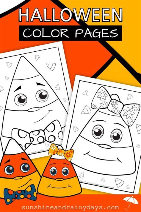 candy corn halloween color pages  halloweencoloringpages candy