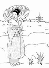Coloring Geisha Japan Pages Japanese Land Drawing Girl Cute Print Netart Getcolorings Designlooter Pa Getdrawings Color 86kb sketch template