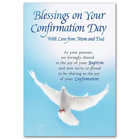 blessings   confirmation day confirmation card