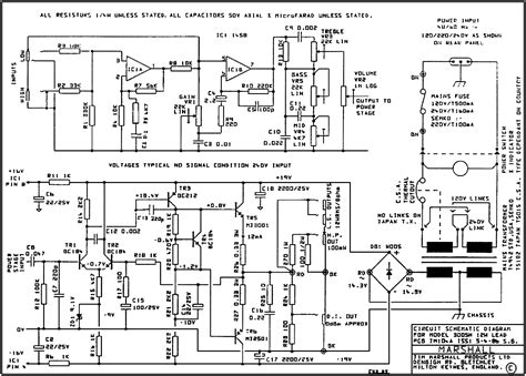marshall jcm  circuit diagram diagram wiring power amp