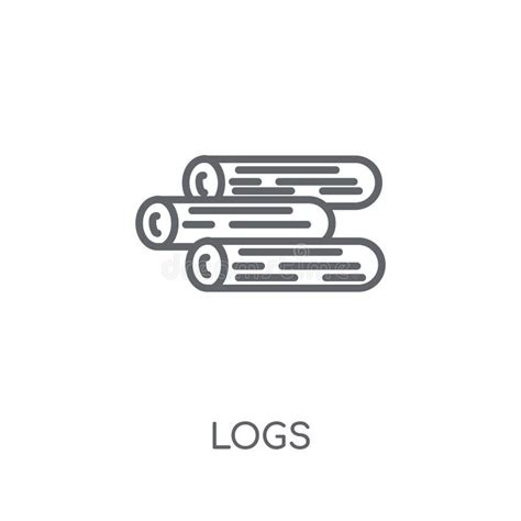 logs linear icon modern outline logs logo concept  white  stock vector illustration