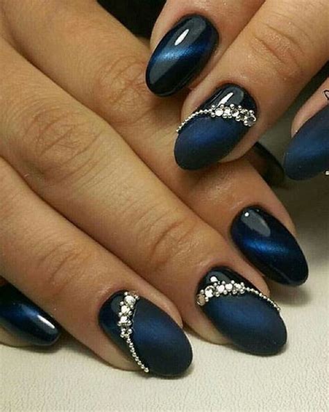 elegant nail art design ideas  winter  blue nail art