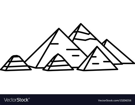 Ancient Egyptian Pyramids Royalty Free Vector Image