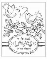 Coloring Pages Friends Adult Color Sheets Valentine Forever Printable Bible Colouring Adults Friend Kids Loves Times Book Sheet Scrapbook Patterns sketch template
