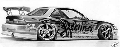 relentless drift drawing by lyle brown