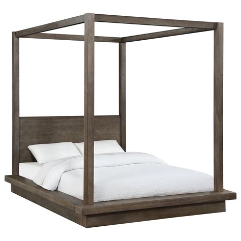 modus international melbourne contemporary california king canopy bed  furniture mattress