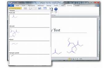 Chemistry Add-in for Word screenshot #1