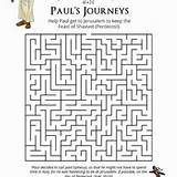 Mazes Journeys Missionary Coloring Puzzle Apostle Crossword Biblepathwayadventures sketch template