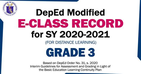 grade  modified  class records  sy     deped click