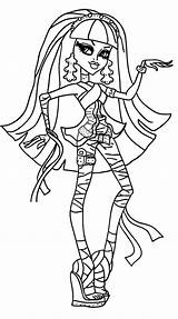 Monster High Coloring Cleo Pages Nile Colouring Kids sketch template