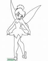 Bell Tinker Coloring Pages Disney Fairies Disneyclips Curtseying Funstuff sketch template