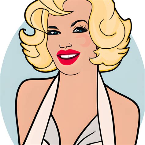 Marilyn Monroe Gentlemen Prefer Blondes Cartoon · Creative Fabrica