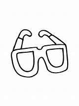 Eyeglasses Colouring sketch template