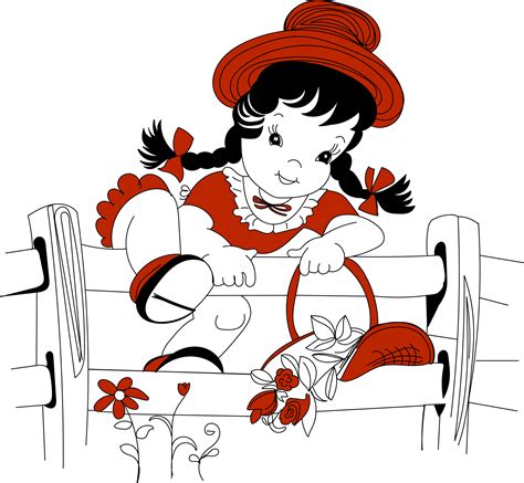 vintage girl restored clipart  stock photo public domain pictures