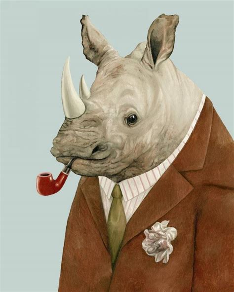 rhino art print  monde mosaic notonthehighstreetcom
