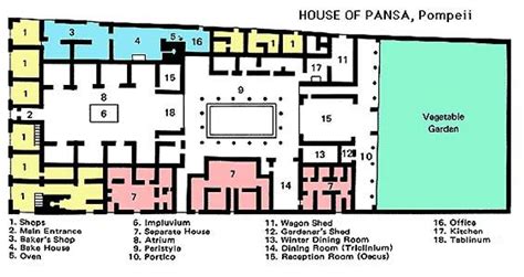 roman house layout house  pansa pompeii roman house roman villa ancient roman houses
