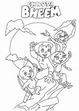 Bheem Chhota Coloring Pages Kids Jaggu Books Printable Parentune sketch template