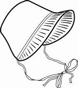 Bonnet Pilgrim Clipart Coloring Pioneer Baby Pages Printable Clip Girl Hat Thanksgiving Cliparts Drawing Template Easter Transparent Library Kids Clipground sketch template