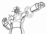 Mazinger Rocket Punch Drawing Deviantart Getdrawings sketch template
