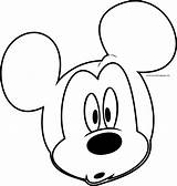 Coloring Mickey Face Disney Pages Mouse Wecoloringpage sketch template