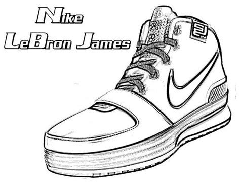 nike lebron james shoes coloring page coloring sky
