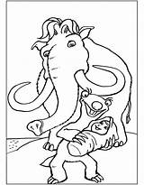 Coloring Ice Age Pages Kids Color Print sketch template