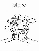 Coloring Castillo Castle House Worksheet Istana Pages King Fairy Scary Building City Princess Twistynoodle Built California Favorites Login Usa Add sketch template