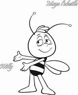 Willy Abeille Coloriage Imprimer Voila sketch template