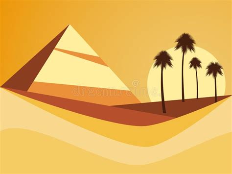 Pyramid Desert Cartoon Stock Illustrations 1 085 Pyramid
