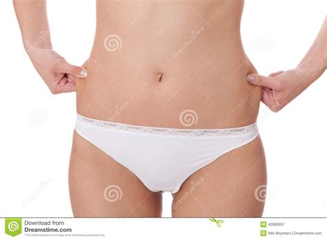 shapely slender woman posing in lingerie stock image